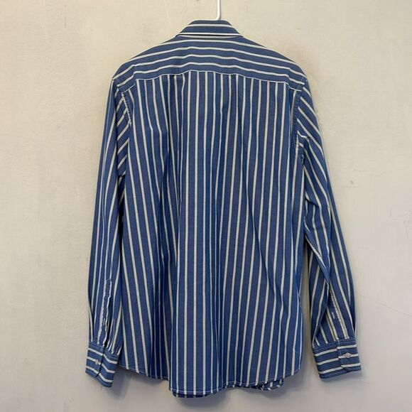 American Eagle Outfitters blue white striped button down shirt Size XL EUC - Picture 7 of 10